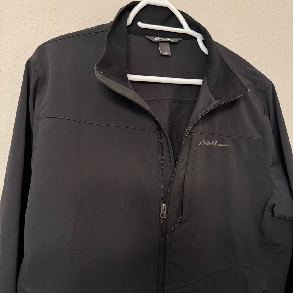 Eddie Bauer Black Zip-Up Thermal Jacket Large - Picture 3 of 5